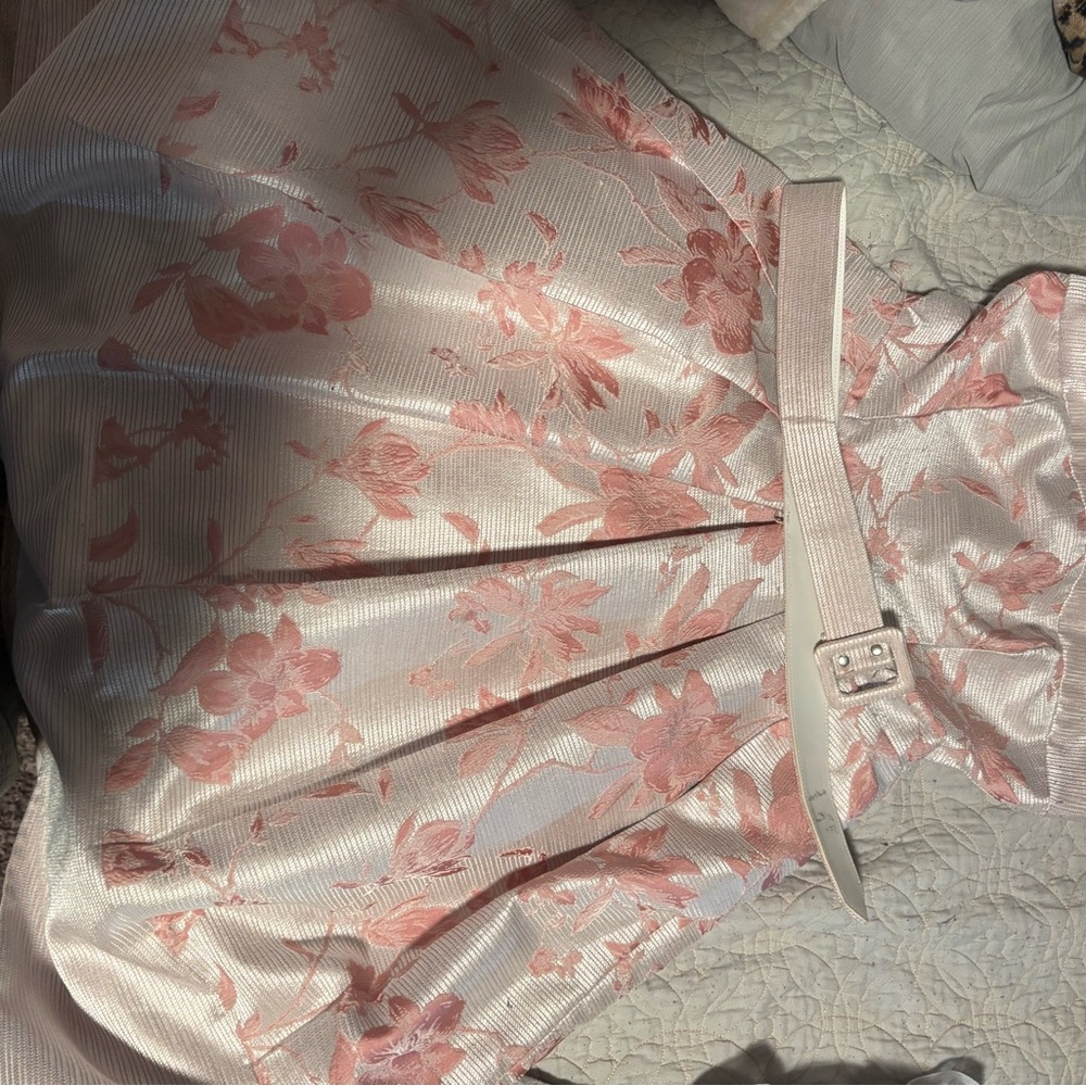 Gal Meets Glam Pink Floral Kids Dress